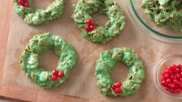 No-Bake Christmas Wreath Cookies Recipe - BettyCrocker.com image