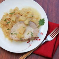 Pork Loin with Sauerkraut and Apples – Instant Pot Recipes image