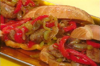 Sausage, Pepper and Onion Hoagies Recipe | Rachael Ray ... image