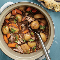Braised Oxtail and Short Rib Stew Recipe | MyRecipes image