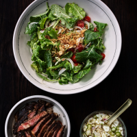 Baby Kale and Steak Salad Recipe - Paul Qui | Food & Wine image
