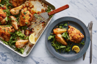 Sheet-Pan Roasted Chicken With Pears and Arugula Recipe ... image