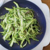 Shaved Raw Asparagus with Parmesan Dressing Recipe - M… image