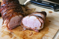 Bacon-Wrapped Pork Tenderloin with Balsamic and Fi… image