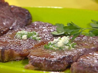 Strip Steaks with a Side of Blue Cheese Spaghetti Recipe ... image