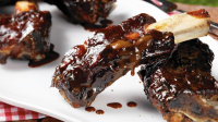 Beef Ribs With Molasses-Mustard Glaze Recipe by The Daily ... image