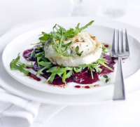 Marinated beetroot with grilled goat's cheese - BBC Good Food image