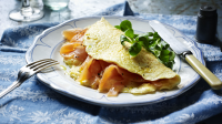 Smoked salmon omelette recipe - BBC Food image