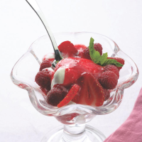 Strawberry-Raspberry Sundaes Recipe | EatingWell image