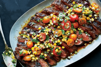 Dry-Rubbed Flank Steak with Grilled Corn Salsa Recipe ... image