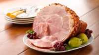 Honey-Glazed Baked Ham (Crowd Size) Recipe - BettyCrocker.com image