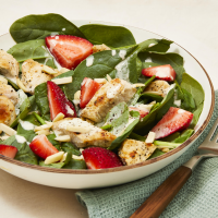 Chicken Strawberry Spinach Salad with Ginger-Lime Dressing ... image