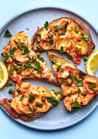 Rustic Shrimp Toasts Recipe | Bon Appétit image