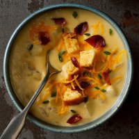 Cream of Potato & Cheddar Soup Recipe: How to Make It image