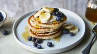 Banana pancakes recipe - BBC Food image