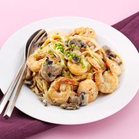 Shrimp Linguine with Parmesan Cream Sauce Recipe: How to ... image