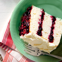White Cake & Cranberry Filling & Orange Buttercream Recipe image