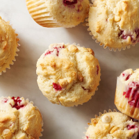 Raspberry White Chocolate Muffins Recipe | Land O’Lakes image