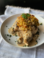 Baked Pork Chops with Stuffing - anaffairfromtheheart.com image