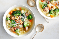 Mini Meatball Soup With Broccoli and Orecchiette Recip… image
