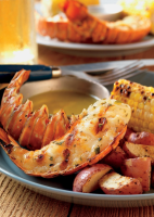 Lobster Tails with Basil-Lemon Butter | Seafood Recipes ... image