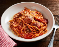 20-Minute Instant Pot Spaghetti with Sausage Meatballs ... image