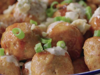 Buffalo Chicken Meatballs with Blue Cheese Sauce Recipe ... image