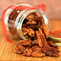 Glazed Spicy Cinnamon Pecans Recipe | Allrecipes image