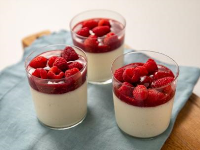 Panna Cotta with Fresh Raspberry Sauce Recipe | Ina Garten ... image