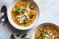 Red Curry Lentils With Sweet Potatoes and Spinach Recipe ... image