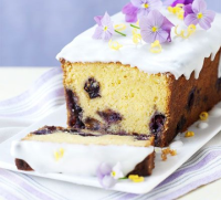 Lemon curd & blueberry loaf cake recipe | BBC Good Food image