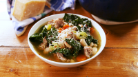 Best White Bean Sausage Kale Soup Recipe - How To Make ... image