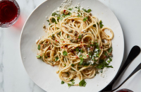 Midnight Pasta With Garlic, Anchovy, Capers and Red Pep… image