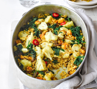 Spicy cauliflower & halloumi rice | BBC Good Food image