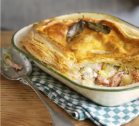 Ham, leek & potato pie recipe | BBC Good Food image