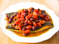 Pan-Seared Branzino with Tomato and Capers Recipe | G… image