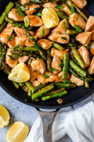 Chicken and Asparagus Lemon Stir Fry Recipe - Skinnytaste image