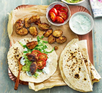 Indian koftas with mint yogurt & flatbreads recipe | BBC ... image