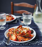Spicy seafood spaghetti recipe | BBC Good Food image