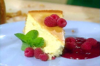 White Chocolate Raspberry Cheesecake Recipe | Food Network image
