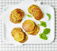 Toddler recipe: Sweetcorn & spinach fritters | BBC Good Fo… image