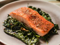 Sheet Pan Blackened Salmon with Garlicky Kale Recipe ... image