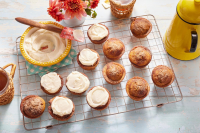 Moist Pumpkin Spice Muffins with Cream Cheese Frosting image