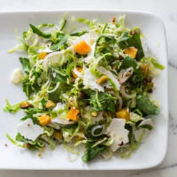 Brussels Sprout Salad with Warm Mustard Vinaigrette ... image