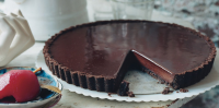 Chocolate Glazed Chocolate Tart Recipe | Epicurious image