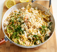 Crab linguine with chilli & parsley recipe | BBC Good Food image