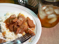 Beef Tips with Rice and Gravy Recipe : Taste of Southern image