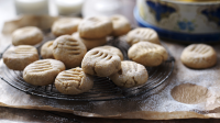 Peanut butter cookies recipe - BBC Food image