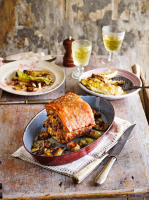 Pork with apple and herb stuffing | Pork recipes | Jamie ... image