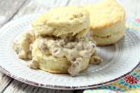 Buttermilk Biscuits n Sausage Gravy | Just A Pinch Recipes image